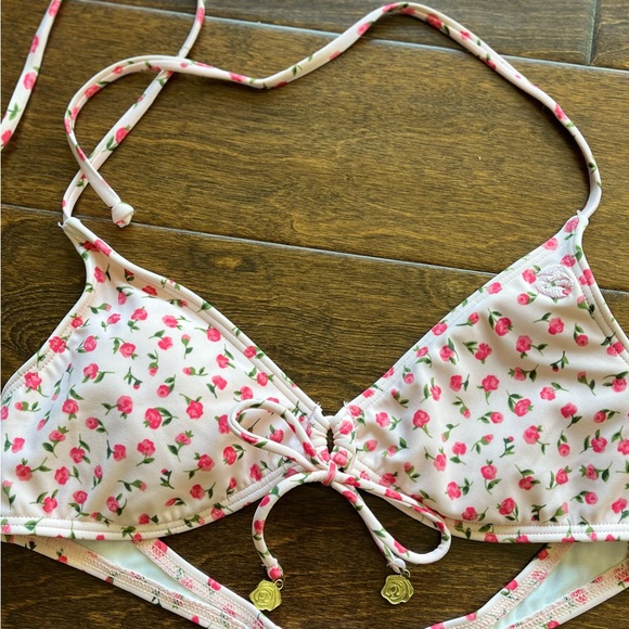 NWT Y2K BILLABONG PINK ROSEBUD BIKINI SIZE LARGE - Picture 5 of 11